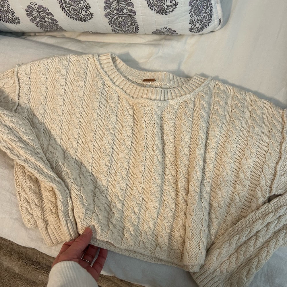 Cozy Cream Cable Knit Sweater